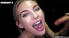 تشغيل كبير الديك الأبيض Gloryhole: Dixie Jewel Swallows Cum