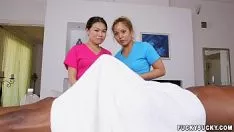 Play Two Women Have Final Massage Massage In Their Mouth